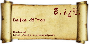 Bajka Áron névjegykártya
