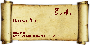 Bajka Áron névjegykártya